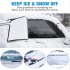 140cmx120cm Car Windscreen Frost Cover Snow Magnetic Cover Windshield General Car Cover with Two Mirror Covers white