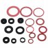 141pcs Rubber O ring Assortment Kit Red Steel Paper Flat Washer O Ring Combination Kit Plumbing Gasket For Faucet as shown in the picture