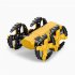 142pcs Stem Assembled Intelligent Electric Robot Gesture Sensing Obstacle Avoidance Mechanical Dog Children Smart Toys yellow
