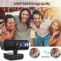 1440P Full Hd Pc Webcam with Mic Live Streaming Web Camera for Usb Desktop Computer Laptop K420 Black