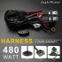 14AWG 9 16V 300W LED Light Bar Wiring Harness With On Off Relay Switch Kit black