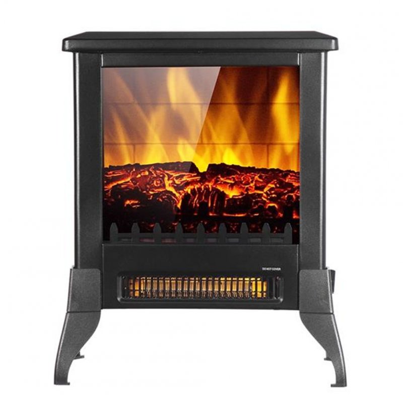 14Inch ZOKOP SF512-14A Freestanding Electric Fireplace Heater Stove Realistic Flame Effect with NTC Knob black