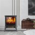 14Inch ZOKOP SF512 14A Freestanding Electric Fireplace Heater Stove Realistic Flame Effect with NTC Knob black