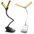 14LEDs Led Clip On Book Light Adjustable 3 Color Temperatures 8 Brightness USB Rechargeable Desk Lamp Perfect For Book Lovers White
