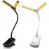 14LEDs Led Clip On Book Light Adjustable 3 Color Temperatures 8 Brightness USB Rechargeable Desk Lamp Perfect For Book Lovers White