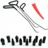 14Pcs Dent Repair Tool Paintless Rods Body Dent Removal Tool With Hammer Head Tips And Door Wedge Auto Body Hail Damage Remover For Car Door Refrigerator black