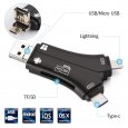 4 in 1 iPhone/Micro usb/USB - Black