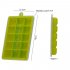 15 Hole Food Grade Silicone Ice Cube Mold Whisky Ice Tray with Lid Square shape DIY Ice Mold Rose red