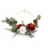 15 Inches Simulate Wreath Garland Hanging Pendant for Home Kitchen Wall Decoration red