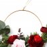 15 Inches Simulate Wreath Garland Hanging Pendant for Home Kitchen Wall Decoration red