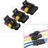 15 Kits Waterproof Electrical Wire Connector Plug 2 3 4 Pins Way Car Auto Sealed  black