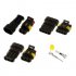 15 Kits Waterproof Electrical Wire Connector Plug 2 3 4 Pins Way Car Auto Sealed  black