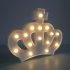 15 LEDs Night Light  3W Crown Shape Warm White Light Table Lamp  Indoor Decorative Nightlight for Kids Room Christmas Party Decor