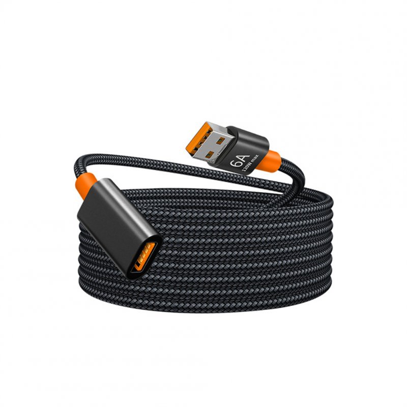 150 Cm Nylon Braided Extension Cable Lossless Extended Transmission Usb 3.0 Male To Female Data Cable For Tv Pc black