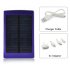 15000mAh Portable Power Bank has a Solar Panel for recharging  two USB Ports as well as Multiple Phone Adapting Tips