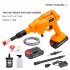 15000mah 21v 350psi Cordless High Pressure Car Washer Sprayer Portable Garden House Cleaning Machine As shown US plug