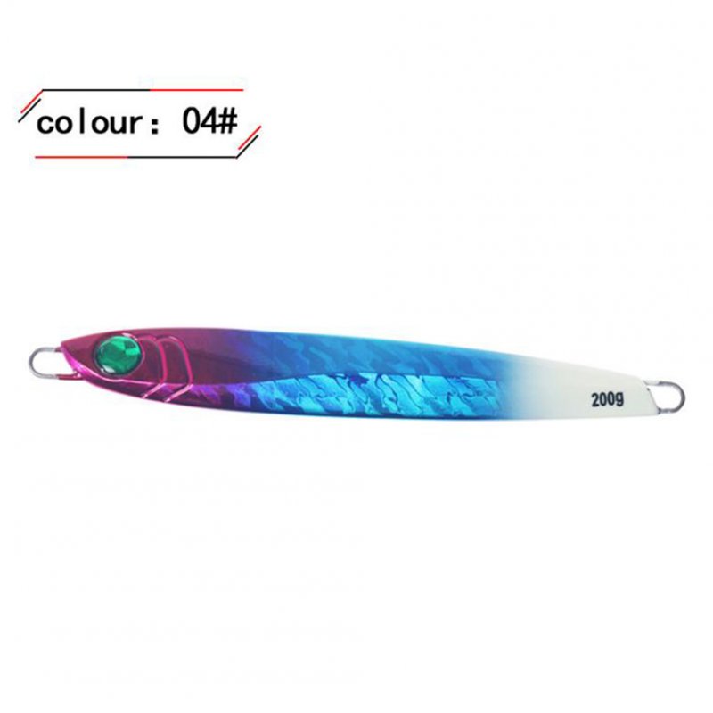 150G Fishing Lures Bass Lures Swimbaits Fast Sinking Noctilucent Iron Plate Hard Bait 4 # Purple Blue (YJ-T-011-150G)_150g