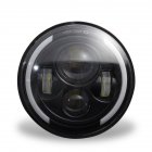 150W 7'' Round LED Headlight with High Low Beam 15000LM DRL Turn Signal Light Warm yellow_4300K