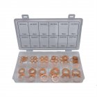 150pcs Copper Gaskets Assortment Kit 12 Sizes Oil Drain Plug Sealing Ring Washer Car Marine Accessories as picture show