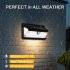 158LEDs Solar Powered Flameless Inducion Wall Light for Outdoor Garden Yard Road Lamp black