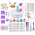158Pcs Set Cake Decorating Turntable Stand Icing Tips Piping Nozzles Baking Tools for Beginners Photo Color
