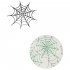 15CM 10Yards Organza Tulle Roll with Spider Web Pattern for Halloween Party Decoratioin Black green