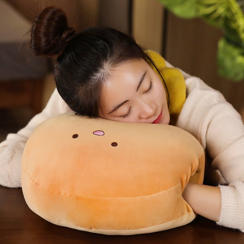 15Inches Cute Cartoon Doll Plush Toy Stuffed Throw Pillow Hand Warm Cushion for Kids Girls Nap Brown hand wamer
