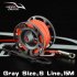 15M 30M Scuba Diving Aluminum Alloy Spool Finger Reel with Stainless Steel Bolt Snap Hook SMB Equipment Cave Dive 15m gray