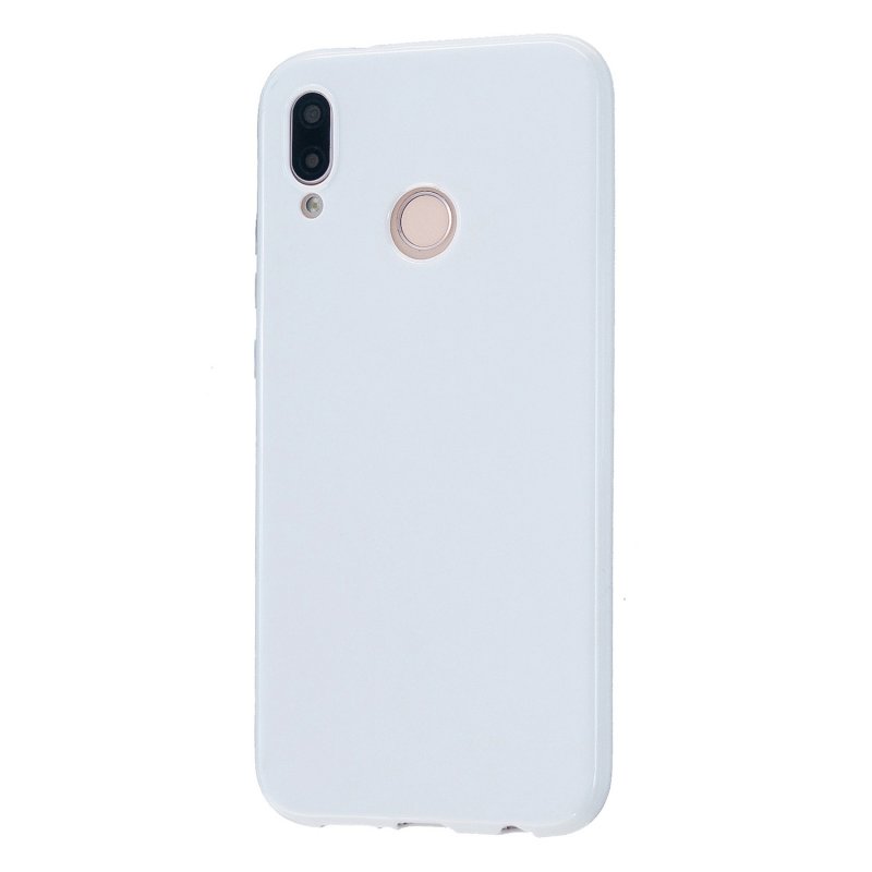 For HUAWEI P20/P20 Lite/P20 Pro Cellphone Case Simple Profile Soft TPU Phone Case Anti-Slip Smartphone Cover Milk white
