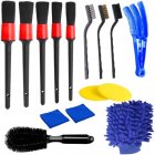 15Pcs Car Detailing Brushes Kit Auto Detailing Brushes Set For Interior Exterior Leather Air Vents Engine Dashboard 15-piece cleaning brush set