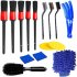 15Pcs Car Detailing Brushes Kit Auto Detailing Brushes Set For Interior Exterior Leather Air Vents Engine Dashboard 15 piece cleaning brush set