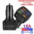 15a Portable Luminous Car  Charger Built in Overcurrent Protection Fast Charging 6usb Qc3 0 5v9v12v Car Interior Accessories Car Goods black