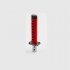 15cm Universal Samurai Sword Gear Shift Knob Shifter Katana Metal Black Red Outside White  inside red