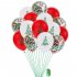 15pcs Latex Christmas Balloon Set Merry Christmas Party Decoration Balloon White