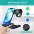 15w 3 In 1 Wireless Fast Charging  Station   Qi Fast Charger For Wireless Charging Mobile Phones Watches black