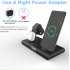 15w 3 in 1 Alarm Clock Wireless  Charger Fast Charging Receiving Design Charge Dock Station For Mobile Phone Watch Headset black