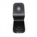 15w 3 in 1 Magnetic Wireless Charger Stand Fast Charging Dock Station Compatible for iPhone 12 Magsafe Black