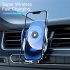 15w Car Wireless Charger Infrared Sensor Automatic Fast Charge Phone Holder Compatible For Xiaomi Samsung Iphone silver