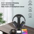 15w Fast Charging 4 in 1 Wireless Charger Headset Rack Charging Dock Station Compatible For Airpods Iwatch black