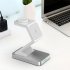 15w Fast Wireless Charger Stand 3 in 1 Magnetic Charging Dock Station for iPhone Watch Airpods White