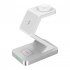 15w Fast Wireless Charger Stand 3 in 1 Magnetic Charging Dock Station for iPhone Watch Airpods White