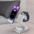 15w Fast Wireless Charger Stand 3 in 1 Magnetic Charging Dock Station for iPhone Watch Airpods White