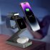 15w Fast Wireless Charger Stand 3 in 1 Magnetic Charging Dock Station for iPhone Watch Airpods White