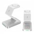 15w Fast Wireless Charger Stand 3 in 1 Magnetic Charging Dock Station for iPhone Watch Airpods White