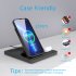 15w Fast Wireless Charger Stand Compatible For Iphone Airpods Watch 3 in 1 Folding Charging Dock Station black