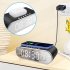 15w Led Digital Alarm Clock Wireless Adjustable Brightness Fast Charging Desk Clocks Thermometer black