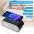 15w Led Digital Alarm Clock Wireless Adjustable Brightness Fast Charging Desk Clocks Thermometer black