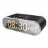 15w Led Digital Alarm Clock Wireless Adjustable Brightness Fast Charging Desk Clocks Thermometer silver