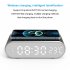 15w Led Digital Alarm Clock Wireless Adjustable Brightness Fast Charging Desk Clocks Thermometer black