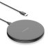 15w Smart Wireless Charger Thin Round Desktop Smart Charger  Pad For Iphone Earphone black